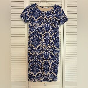 Pinkblush Blue and White Floral maternity  Dress